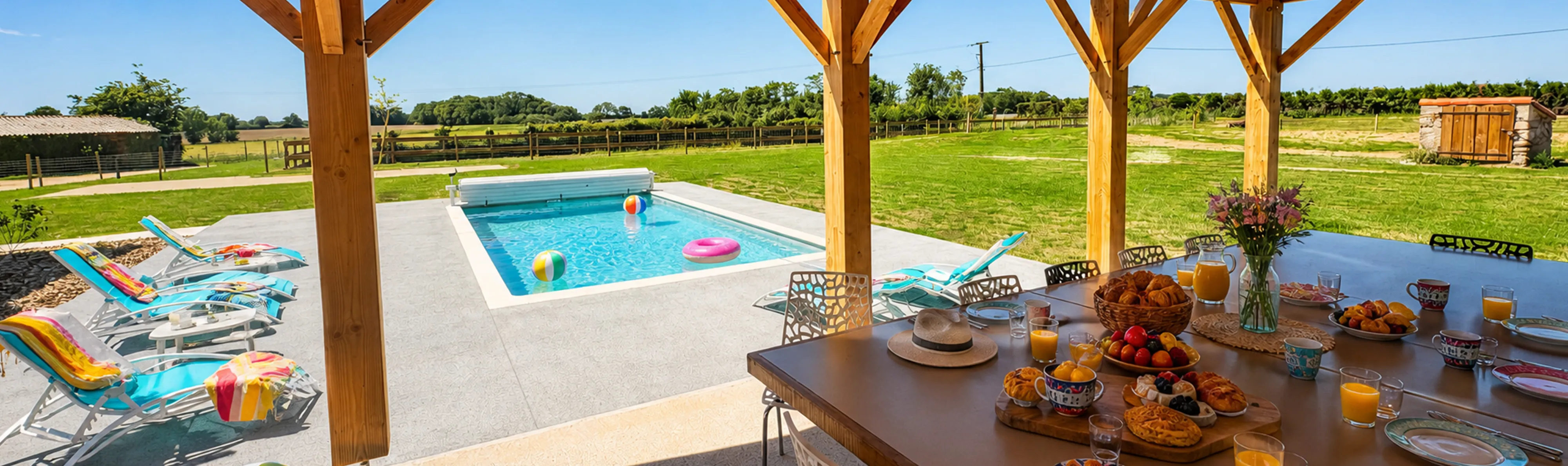 La piscine du Gîte Le 1701